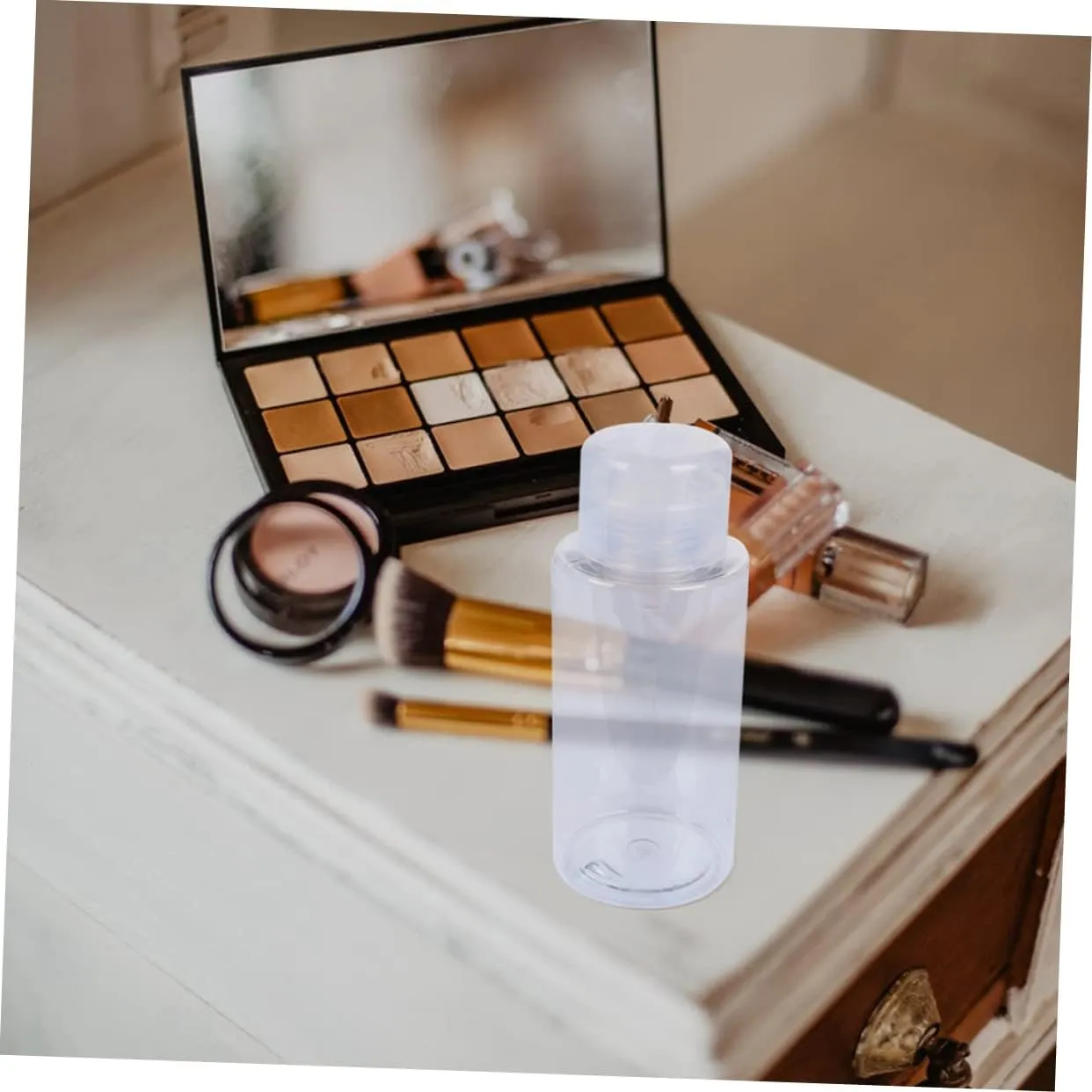 GALPADA 4pcs Portable Makeup Remover Bottles Travel Dispensing Containers Durable Plastic for Home Outdoor Use Design for Easy Identification