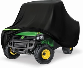 Gator Cover Waterproof for John Deere Gator HPX615E/HPX815E with OPS/Cab, 210T Sun Rain UV Dust Snow All Weather Protection Heavy Duty Gator Full Size Cover with Windproof Straps & Cotton Lining-Black