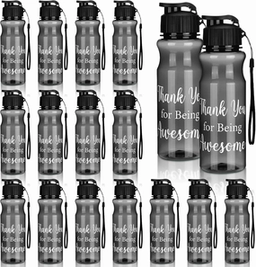Gerrii 15 Pcs Teacher Appreciation Gifts in Bulk Nurse Week Gifts Thank You for Being Awesome 20. 3 oz Water Bottles for Coworker Social Worker Employee of Month