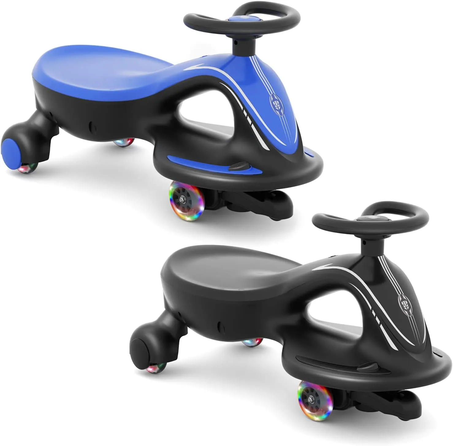 GLAF Electric Wiggle Car Ride On Toys for Kids 3 Year Old and up Boys Girls Electric Vehicles with 12V Rechargable Battery and Pedal Anti-Rollover Colorful Lights Wheels Swing Car for Toddlers