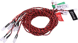 GLOGLOW Remote Control RC Flashing Light Kit 8 LED Lights for Airplane Helicopter FUTABA JR KO Transmitter Compatible