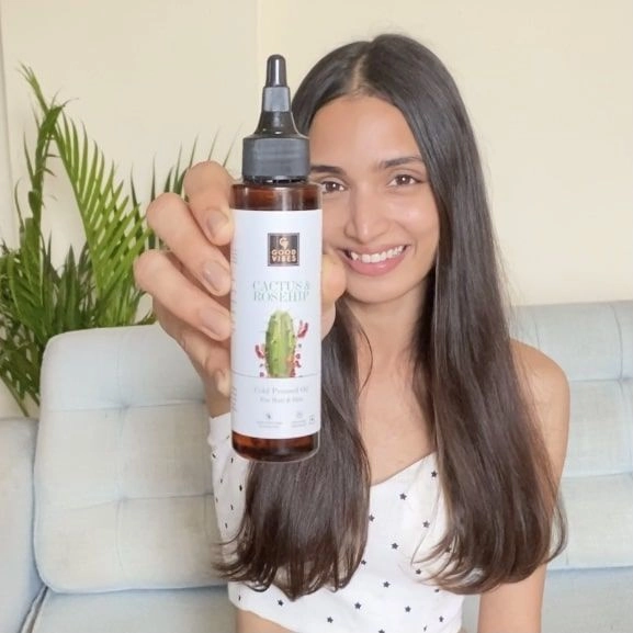 Good Vibes Cactus And Rosehip Cold Pressed Oil For Hair & Skin (100ml)