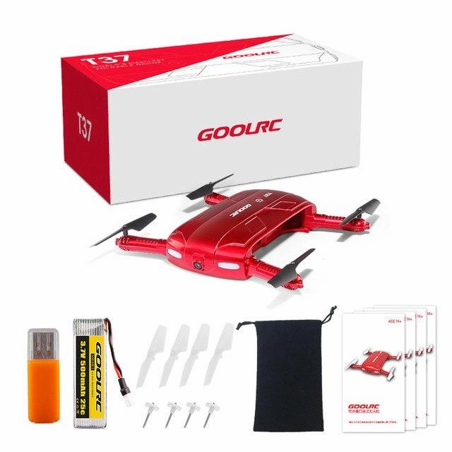 GoolRC T37 Wifi FPV Quadcopter G-sensor Altitude Hold Foldable Mini Selfie RC Drones With HD Camera Done Videos