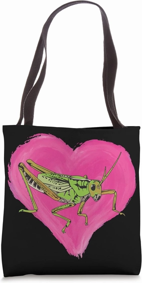 Grasshopper Heart Design Locust Love Lover Grasshoppers Tote Bag