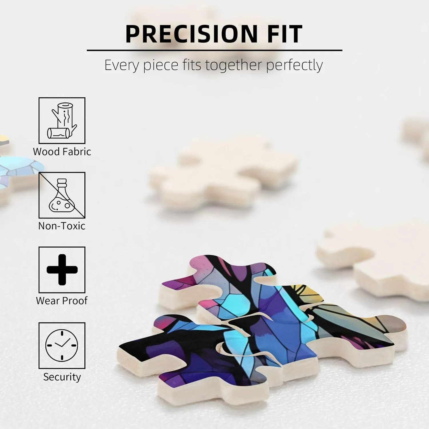 Great Dane Dogs Lovers Stained Colorful Glass 1000 Pieces Art Painting Wooden Puzzle for Kids Adults, Birthday Mother's Father's Day Christmas for Dad Mom Son Daughter