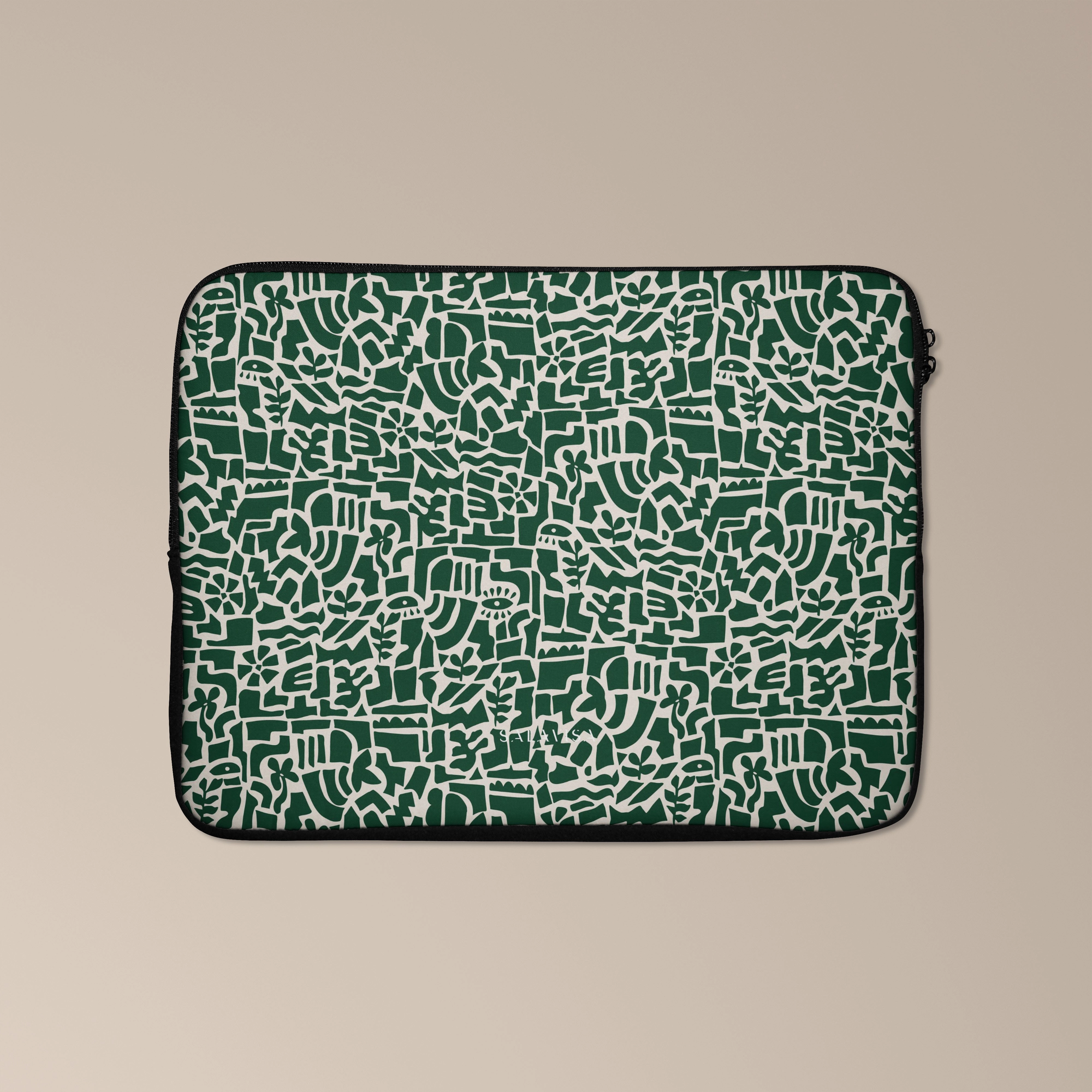 Green Maze Laptop Sleeve