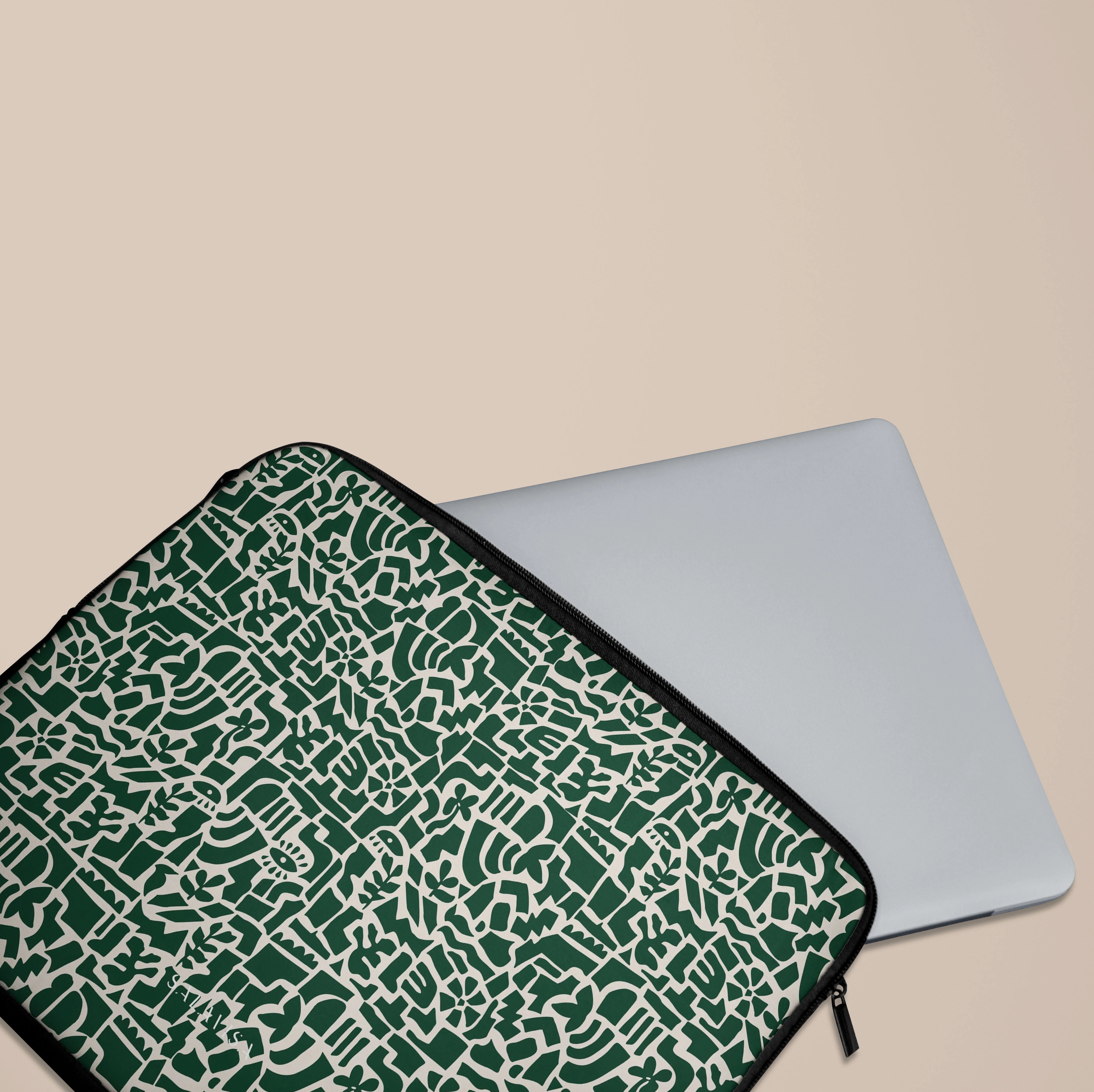 Green Maze Laptop Sleeve