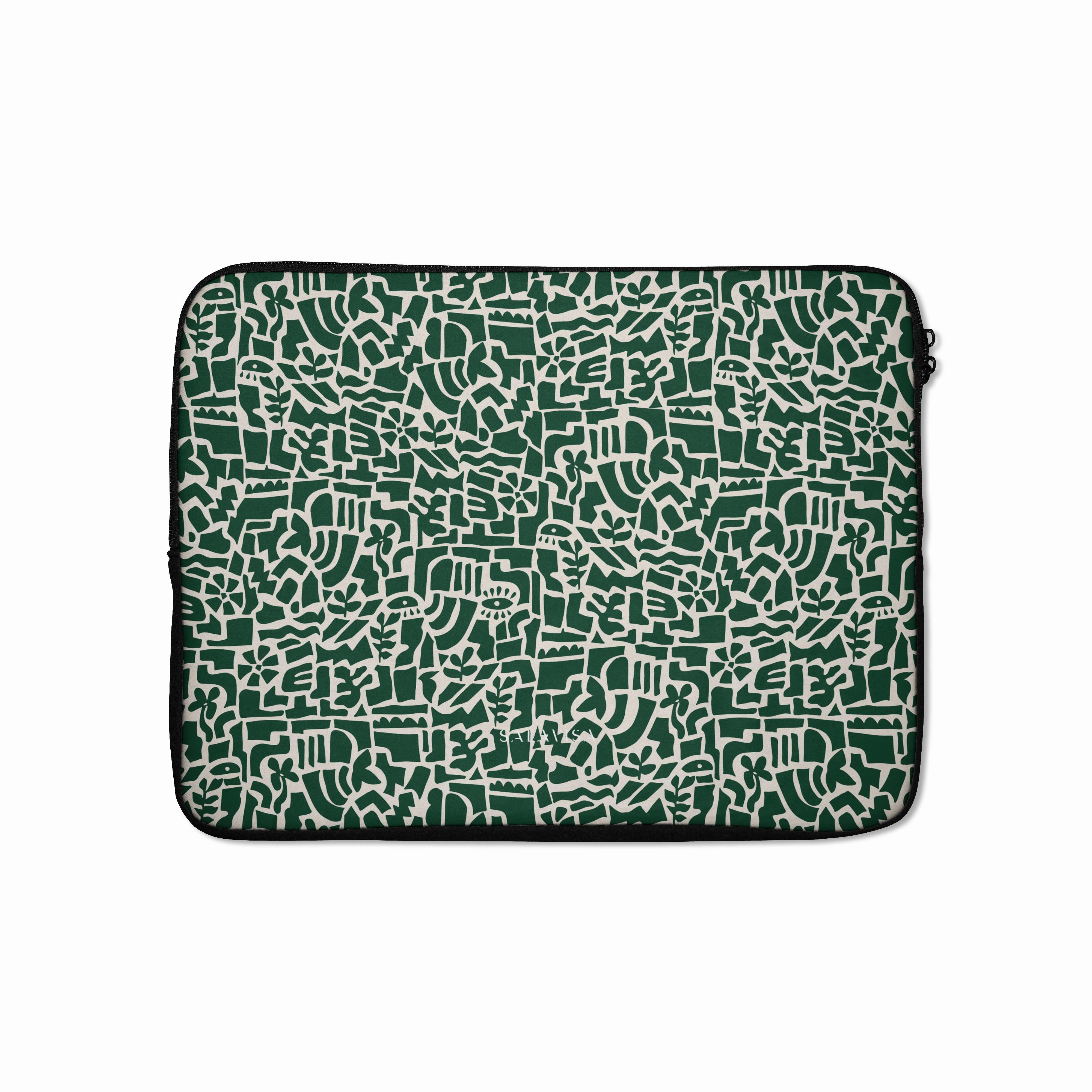 Green Maze Laptop Sleeve
