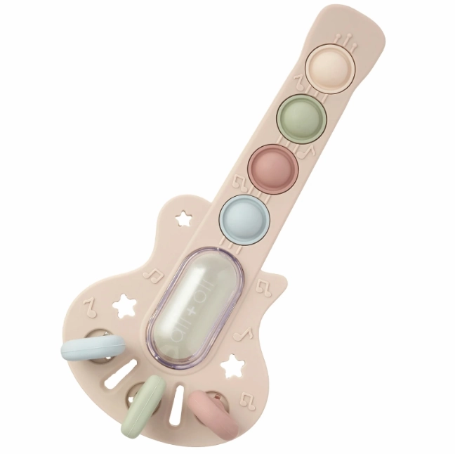 Guitar-Shaped Sensory Pull & Teether Activity Toy