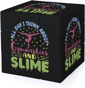 Gymnastics and Slime Funny 3x3x3 Cube Smooth Lightweight Puzzle for Adult Graphic Printing Travel