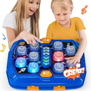 hahaland Toys for Ages 5-7 - Interactive Whack A Game with Sound and Light Stem Montessori Toy Fun Gifts for Early Learning Education Birthday Gift for Kids Age 3 4 5 6 7 8 Years Old Boys Girls