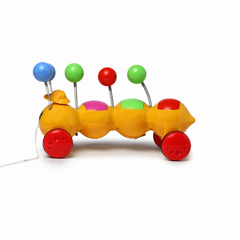 Happy Caterpillar Pull Along | Interactive pull toy | Toy for walking babies Toddler | Movement toy | Early learning Pull toy | Toddler activity toy | For age 12  Months