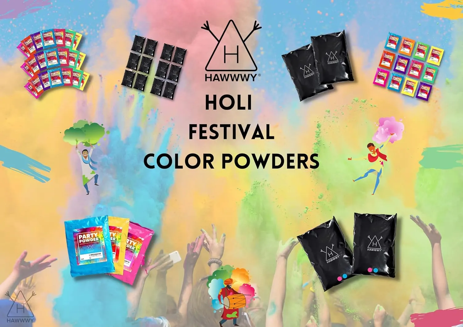 Hawwwy Colorful Powder for Holi Festival, Burnout Girl/Boy Gender Reveal Powder Announcement tannerite, Motorcycle Exhaust Car Tires Pink/Blue, Gender Reveal Fireworks
