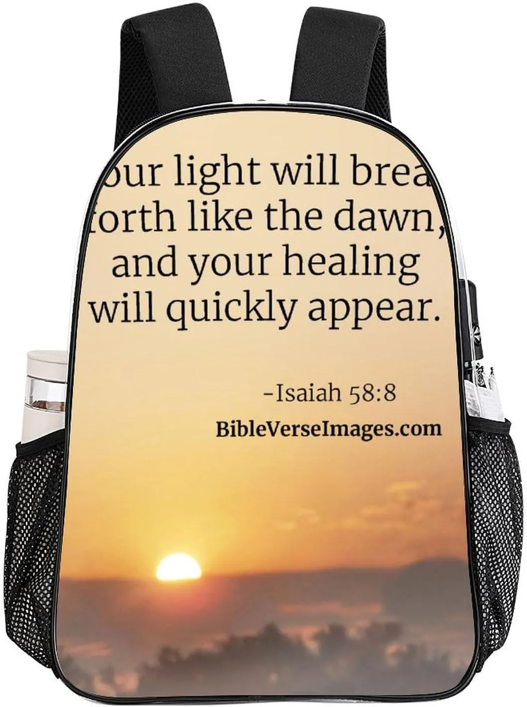 Healing Bible Verse IsaiahVerses Forth Break Down Them Proverbs Bible Verse Images Matthew 17 Inch Transparent Bag Made of PVC Material for Both Men And Women