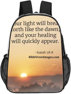 Healing Bible Verse IsaiahVerses Forth Break Down Them Proverbs Bible Verse Images Matthew 17 Inch Transparent Bag Made of PVC Material for Both Men And Women