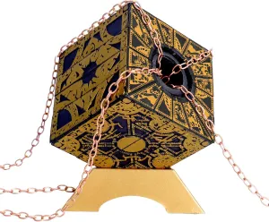 Hellraiser Puzzle Box - Accurate Lament Configuration with Functional Mechanical Lock, Detachable Puzzle Cube & Base - Premium Horror Prop Gift for Fans