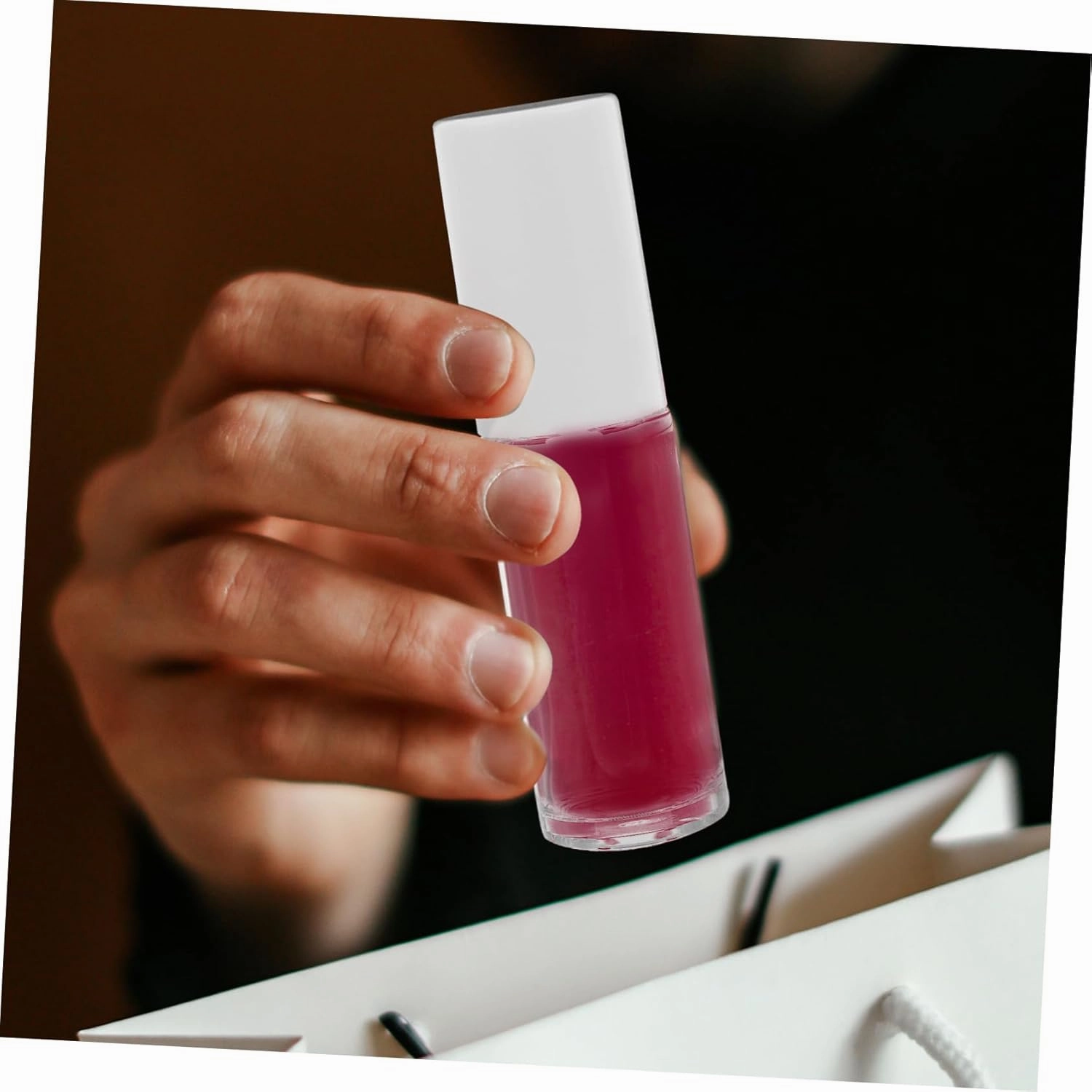 Hemoton 15 Pcs 10ml Large Lip Brush Lip Balm Lip Tint Clear Lip Gloss Lipgloss Lip Gloss Tubes Refillable Lip Gloss Container Lip Gloss Containers Empty Pet Vial Lips Travel White