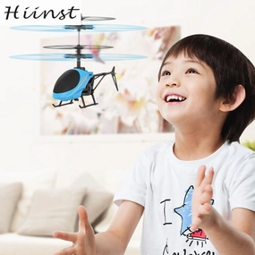HIINST two colors style Electric USB Flying Mini RC Infraed Induction Helicopter Aircraft Flashing Light Toys  AUG17 40