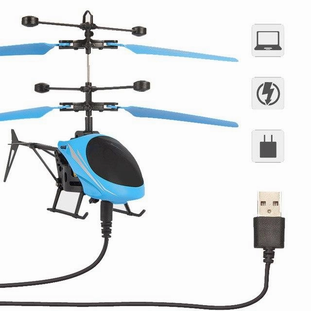 HIINST two colors style Electric USB Flying Mini RC Infraed Induction Helicopter Aircraft Flashing Light Toys  AUG17 40