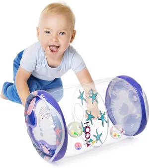 Hoovy Infant Crawling Toys for Babies 6-12 Months, Beginner Crawl Along Baby Roller, Drop Maze Tummy Time Activity Center (Sea Animals)