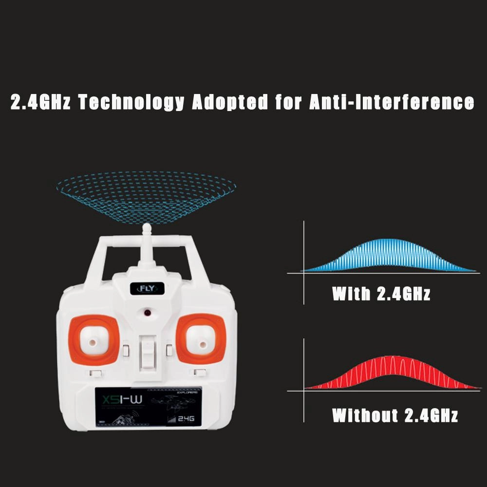 Hot Sale X51W 2.4G Altitude Hold HD Camera Quadcopter RC Drone 2MP WiFi FPV Drone Hover RC Quadcopter RTF RC Helicopter Toys