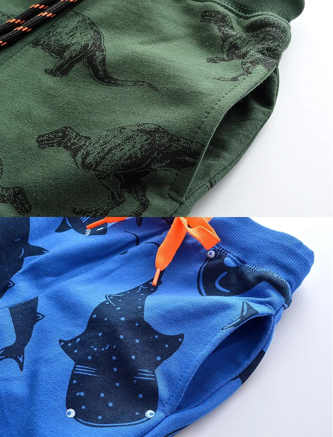 HUAER& Baby Boy's Jogger Pants Dinosaur Car Drawstring Elastic Sweatpants