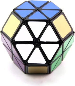Hydrangea Magic Cube Black 8-Axis Octahedron Cube Creative Puzzle Cube Brain Teasers Puzzle Toys