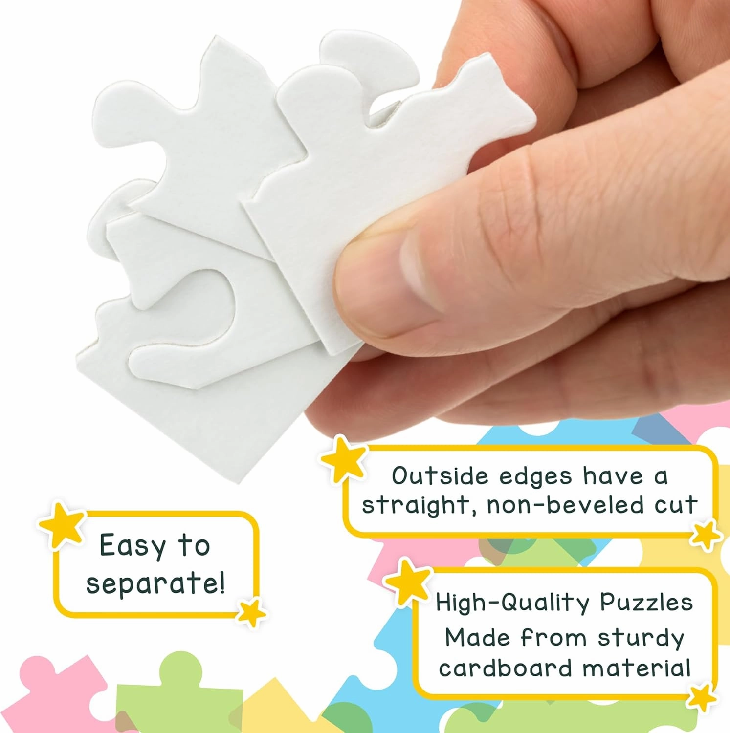 Hygloss 100 Blank Heart Puzzles – 6 x 8 Inches – Ideal for Valentine’s Day Crafts – Write, Draw, and Decorate – 8 Pieces Each