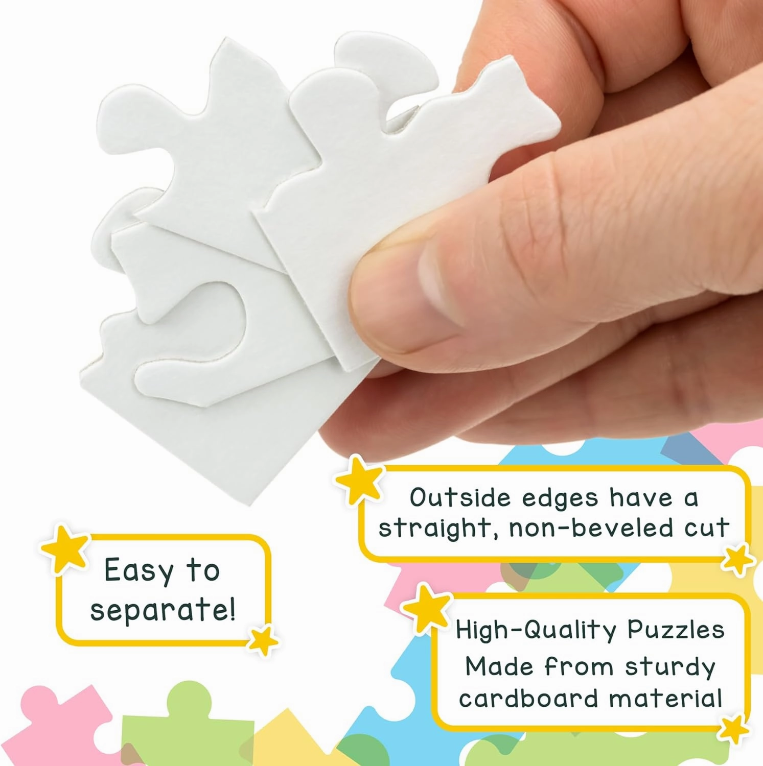 Hygloss 24 Blank Heart Puzzles – 6 x 8 Inches – Ideal for Valentine’s Day Crafts – Write, Draw, and Decorate – 8 Pieces Each