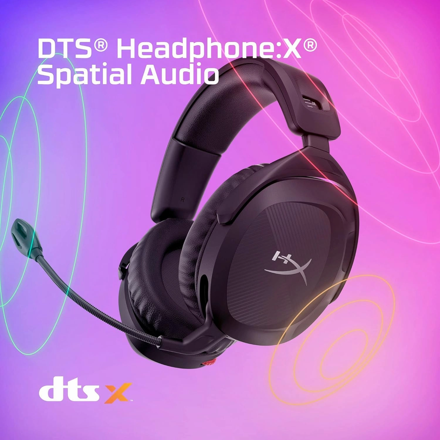 HyperX Cloud Stinger 2 - Wireless Gaming Headset – Compatible with PC. Noise-Cancelling Swivel-to-Mute Microphone, Comfortable Memory Foam, UP to 20 Hours of Battery Life (Renewed)