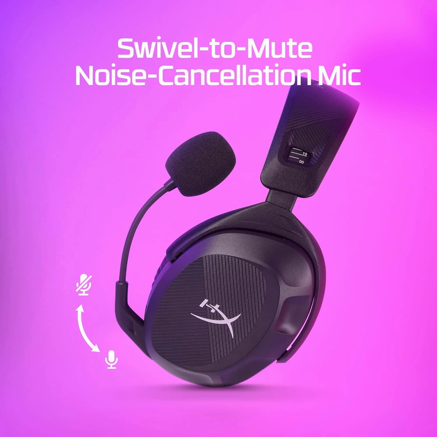 HyperX Cloud Stinger 2 - Wireless Gaming Headset – Compatible with PC. Noise-Cancelling Swivel-to-Mute Microphone, Comfortable Memory Foam, UP to 20 Hours of Battery Life (Renewed)