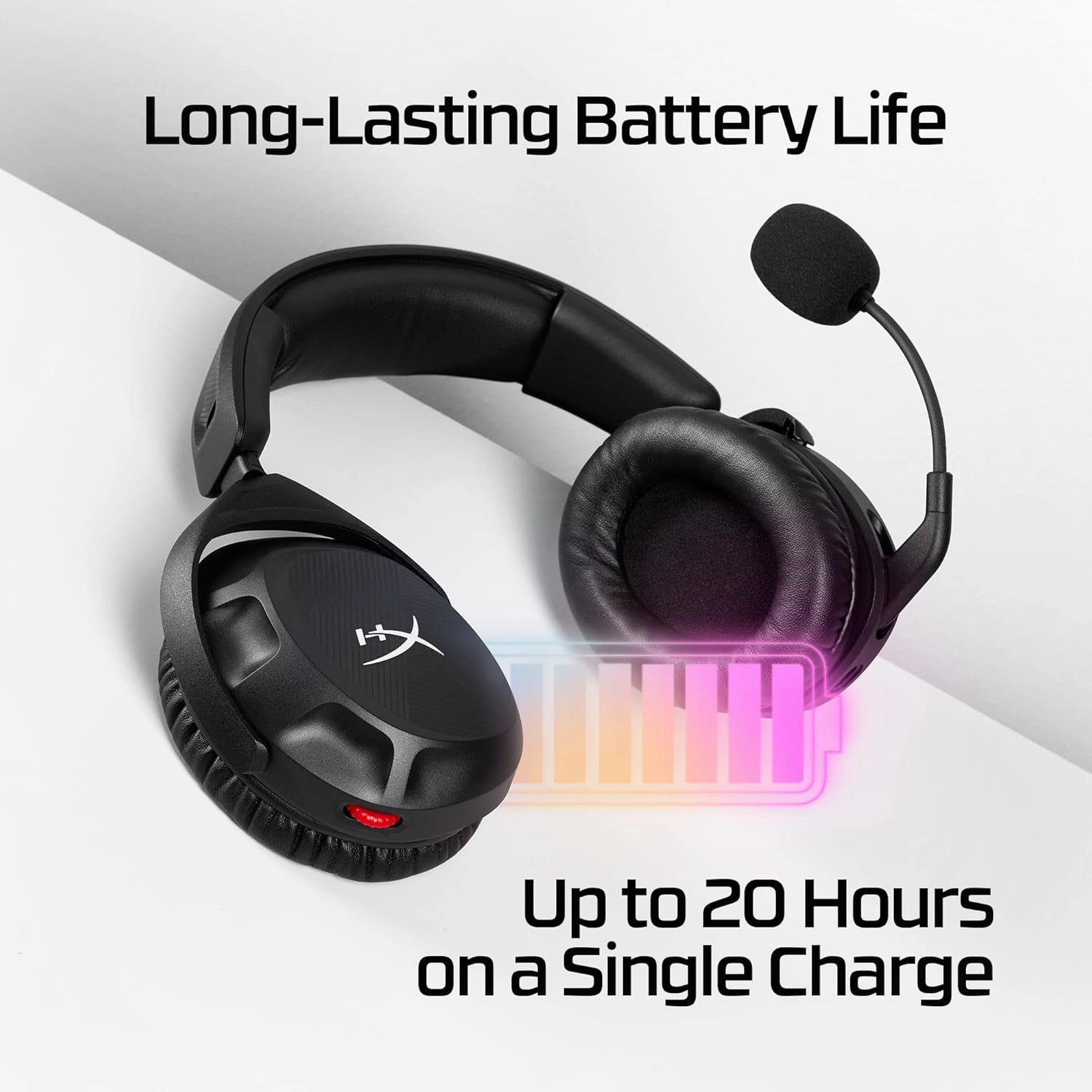 HyperX Cloud Stinger 2 - Wireless Gaming Headset – Compatible with PC. Noise-Cancelling Swivel-to-Mute Microphone, Comfortable Memory Foam, UP to 20 Hours of Battery Life (Renewed)