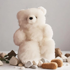 Hypoallergenic Natural White Super Fluffy Handmade Teddy Bear Plush Toy