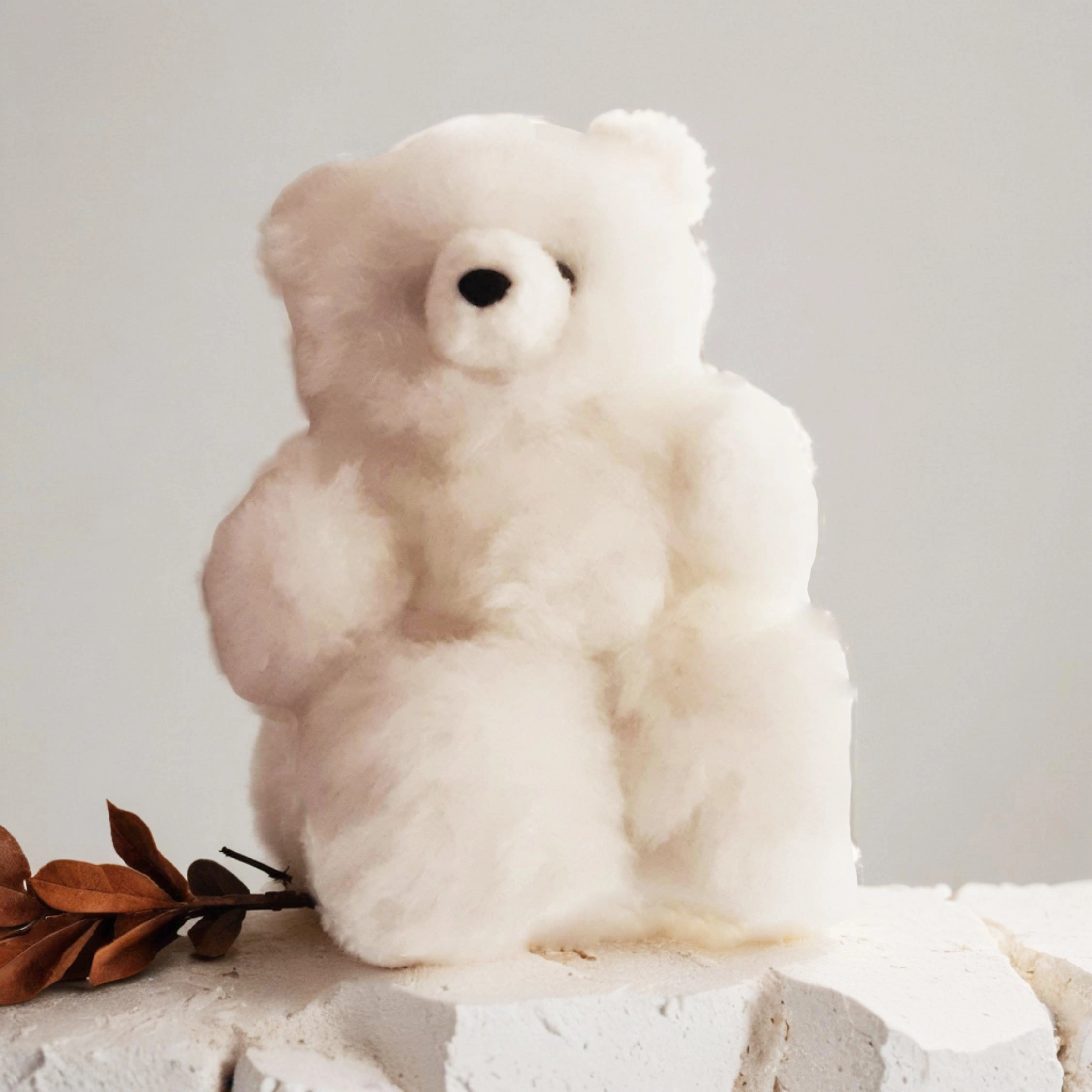 Hypoallergenic Natural White Super Fluffy Handmade Teddy Bear Plush Toy