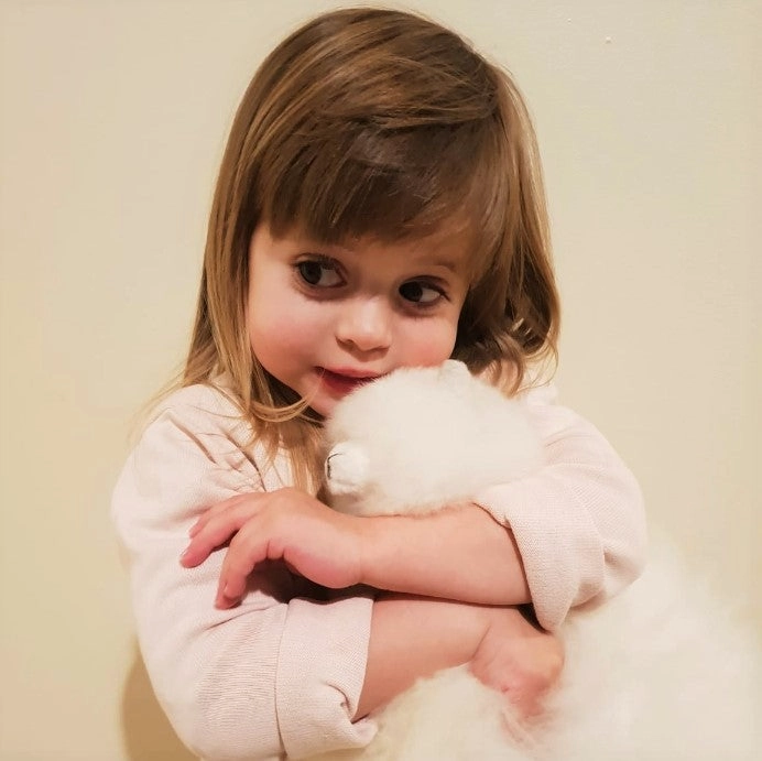 Hypoallergenic Natural White Super Fluffy Handmade Teddy Bear Plush Toy