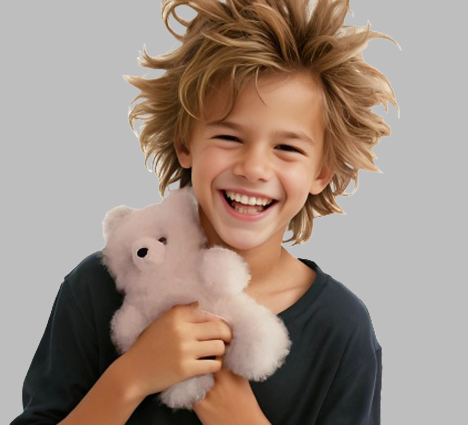 Hypoallergenic Natural White Super Fluffy Handmade Teddy Bear Plush Toy