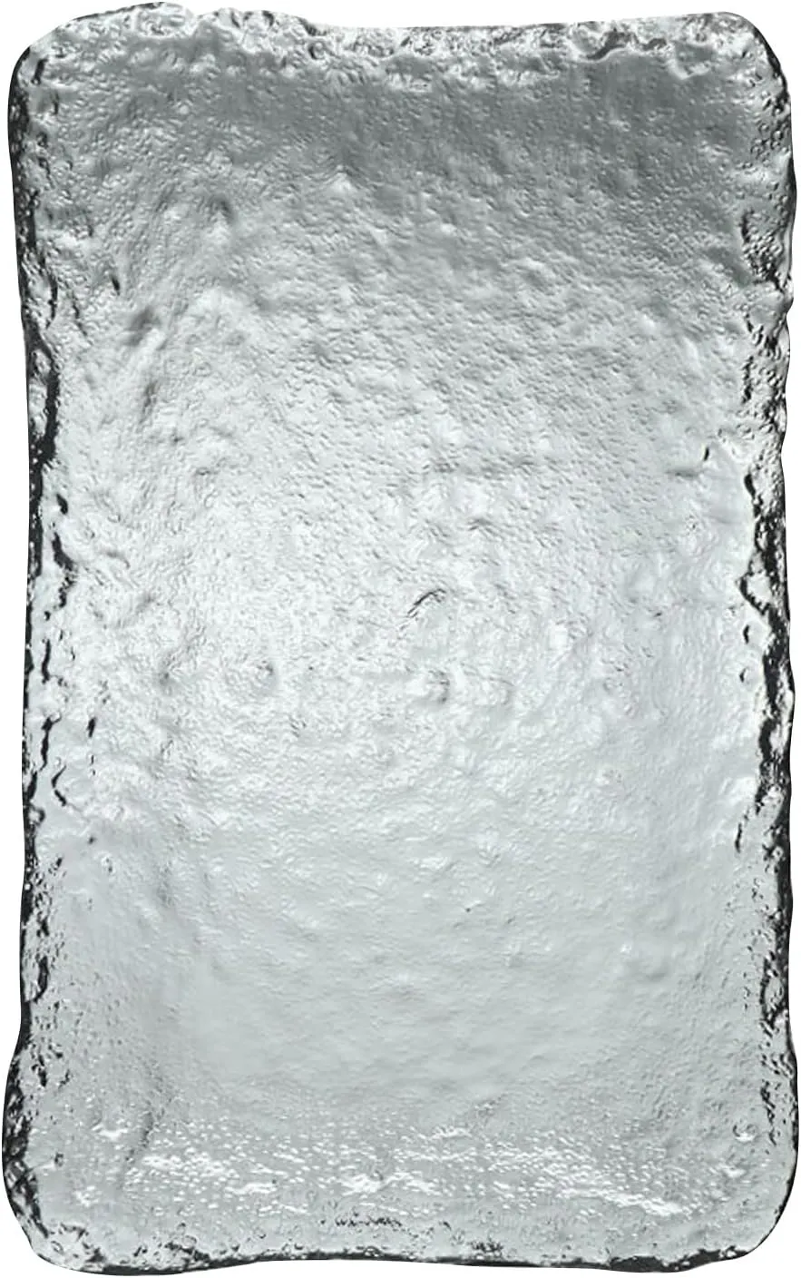 Ice Cube Glass Tea Coaster Ice Dew Crystal Glass Thickened Tea Cup Holder Mat Water Cup Placemat Tray (29x18cm / 11.4x7.1in)
