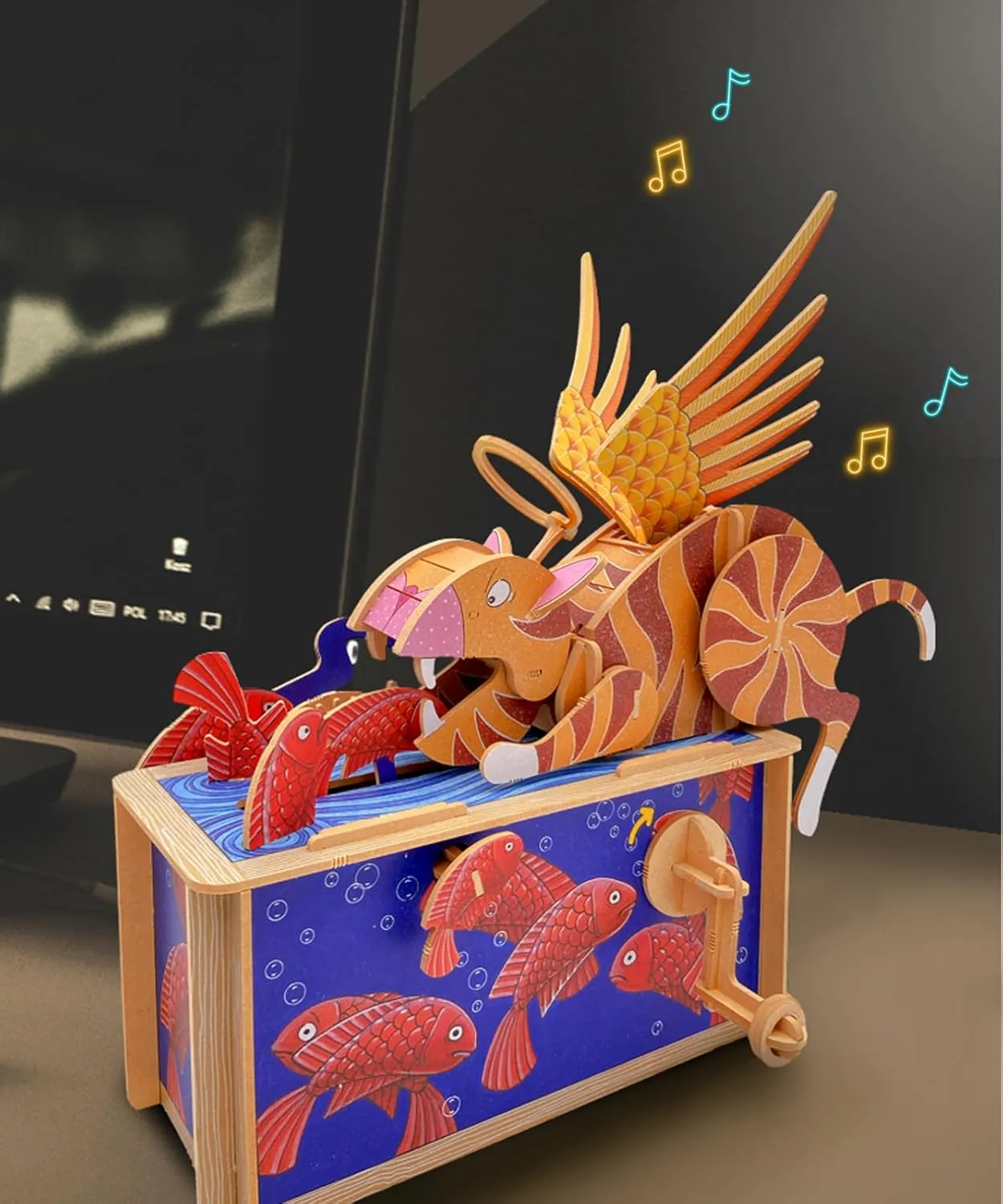 iló 3D Puzzles for Adults, DIY Mechanical Wooden Puzzle Model Kit for Adults & Teens, Building Sets for Kids 14 , Music Box Not Included, STEM Toys Brainteaser, Unique Gift, Decor, Cat's Paradise