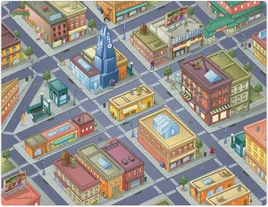 Imaginmat: Jumbo -TMNT - Floor Playmat & 2 Toy Cars, 47 x 61, 2 Character Vehicles, Durable EVA Foam Mat, Portable Design, Licensed, Kids Ages 3 
