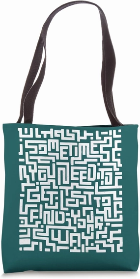 Inspirational Maze Motivational Labyrinth Optical Illusion Tote Bag