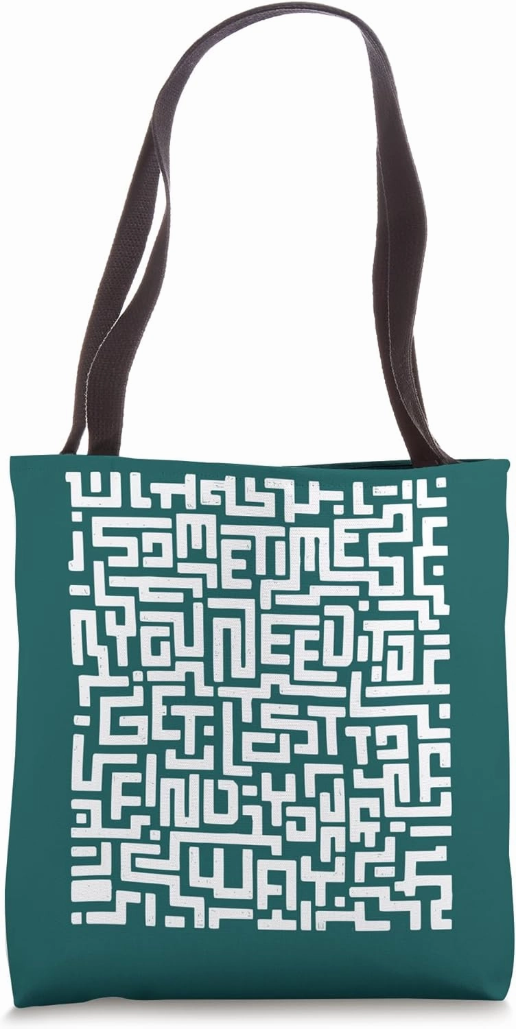 Inspirational Maze Motivational Labyrinth Optical Illusion Tote Bag