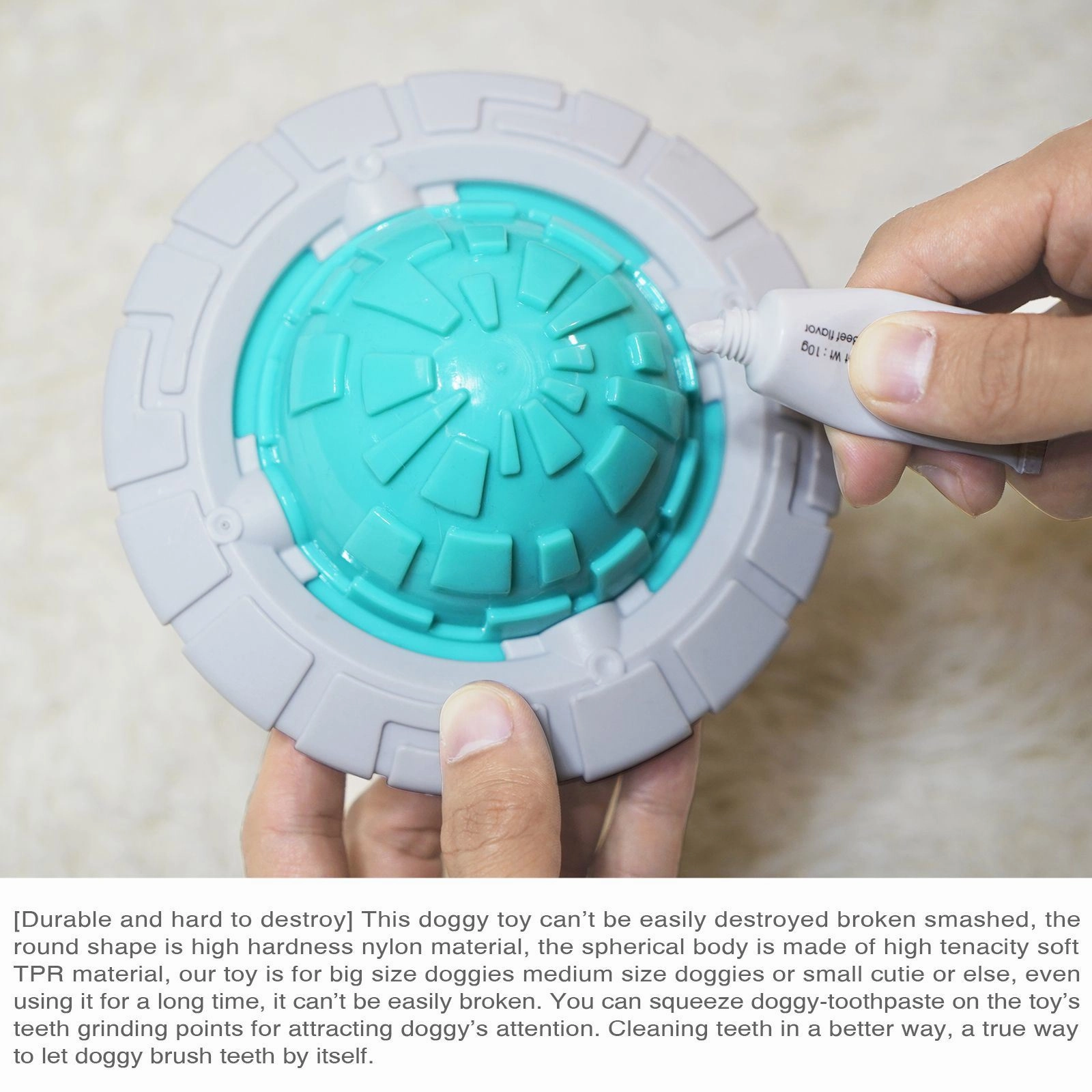 Interactive Flying Saucer Dog Toothbrush Toy