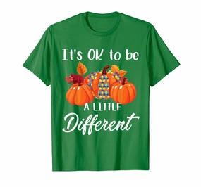 It's Ok To Be A Little Different Pumpkin Autism Awareness T-Shirt