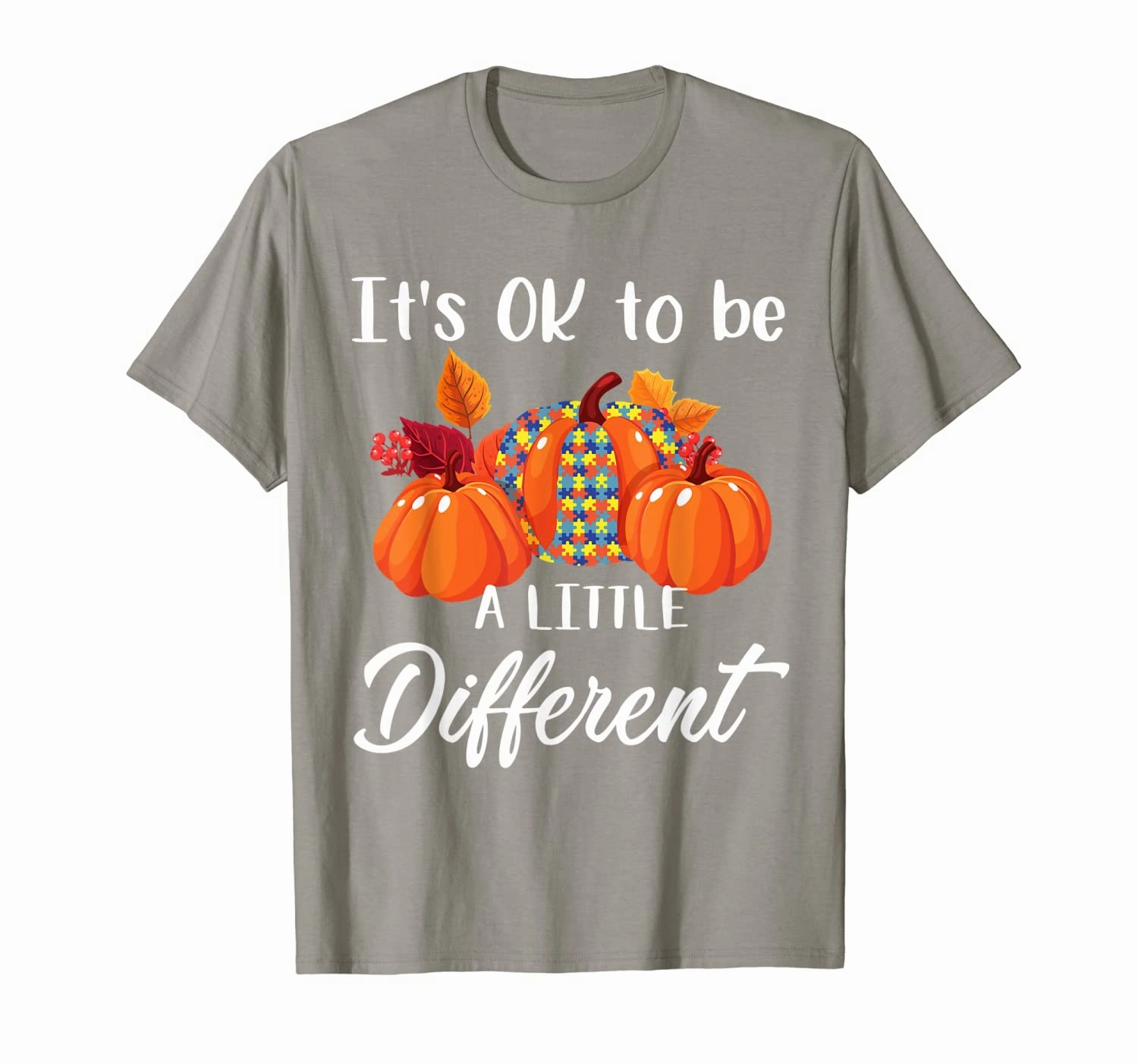 It's Ok To Be A Little Different Pumpkin Autism Awareness T-Shirt