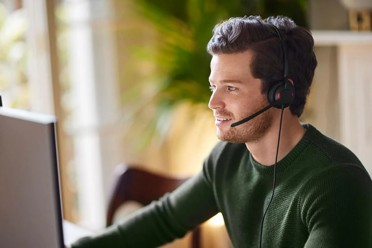 Jabra Engage 50 II Wired Stereo Headset with Link Call Control - Noise-Cancelling 3-Mic Technology and USB-C Cable, Ultra-Lightweight - MS Teams Certified, Works with All Other Platforms - Black