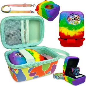 JCHPINE Hard Carrying Case and Silicone Cover for Bitzee Disney Interactive Toy Digital Pet, Protective Case for Bitzee Disney Virtual Electronic Pets Accessories (Multicolor)