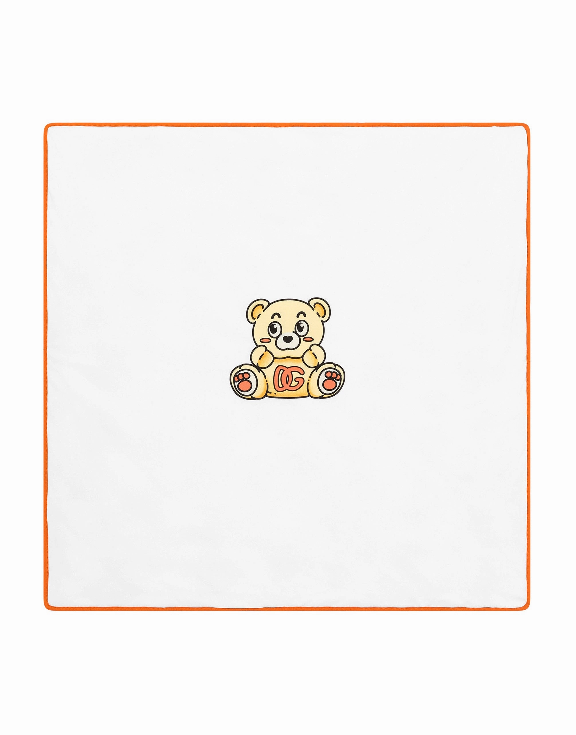 Jersey blanket with teddy-bear print