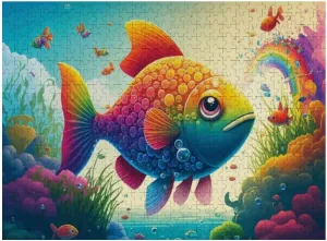 Jigsaw Puzzle 1000 Pieces Colorful Fish Rainbow Aquarium Puzzles for Adults Creative Gift Puzzles Funny Family Games Multiple Size