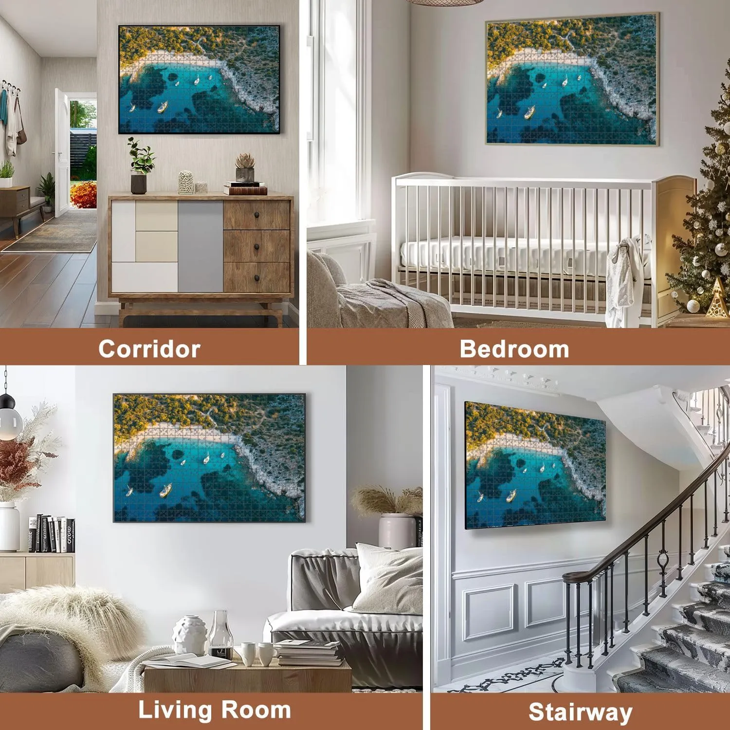 Jigsaw Puzzles 1000 Pieces for Adult Aerial View Aquarium Bay Puzzle Game for Family Wooden Puzzle Toy Educational Games Puzzles for Home Decor