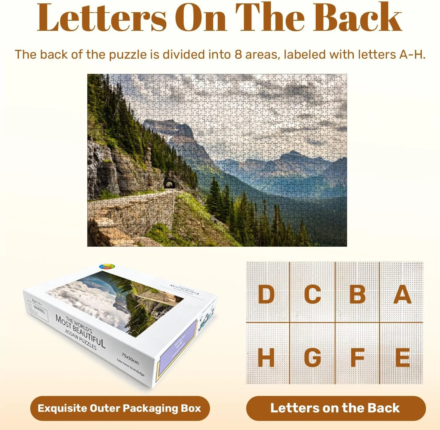 Jigsaw Puzzles 1000 Pieces for Adult Glacier National Park Puzzle Game for Family Wooden Puzzle Toy Educational Games Puzzles for Home Decor